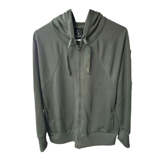 Nike Dri-Fit Pro Training Full Zip Hoodie Mens Medium Green Hooded Hoodie - Picture 1 of 4